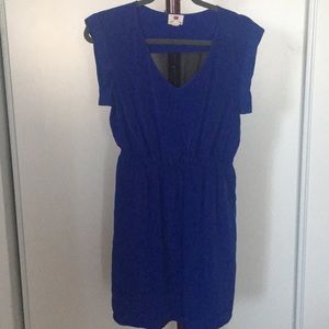 Blue dress with mesh back